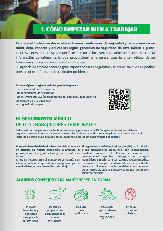 Fiche Livret en espagnol